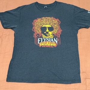 Elysian Brewing Superfuzz Graphic T-Shirt Dark Gray Size L